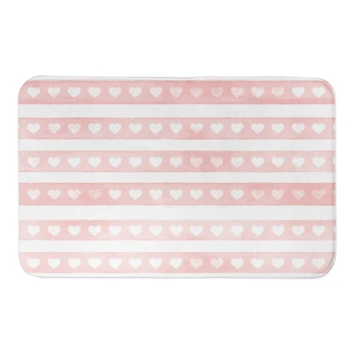 Simple Watercolor Stripe Bath Mat