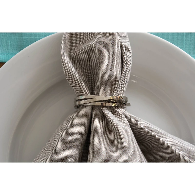 DII® Silver Intertwined Napkin Rings, 6ct.