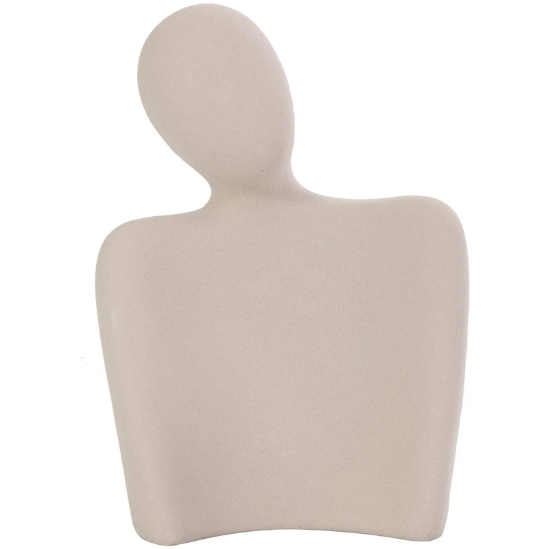 Cream Ceramic People Nesting Family Sculpture Set