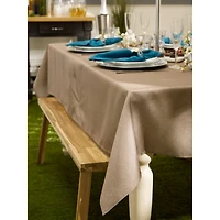 Stone Tonal Lattice Print Outdoor Tablecloth With Zipper 60" Round