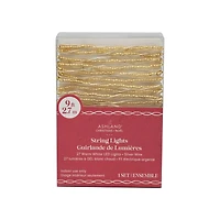 27ct. Warm White LED Gold Bead String Lights on Silver Wire by Ashland®