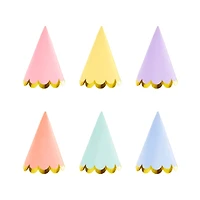5" Pastel with Foil Scallop Party Hats by Celebrate It™