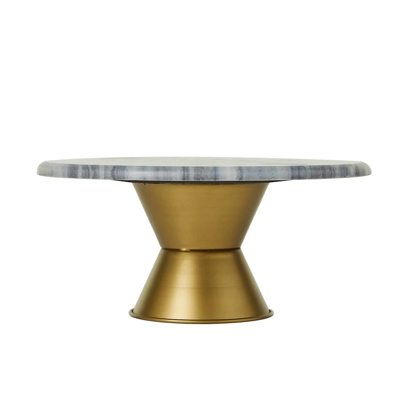 Grey Glam Cake Stand, 14" x 14" x 7"