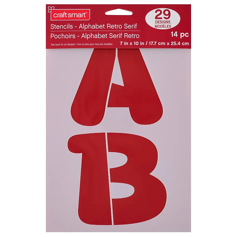 4.5" Retro Serif Alphabet Stencils by Craft Smart®