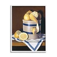 Stupell Industries Still-Life Country Lemon Peel in Jar Wall Art in White Frame