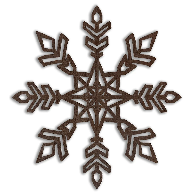 4" Intricate Snowflake Metal Ornament