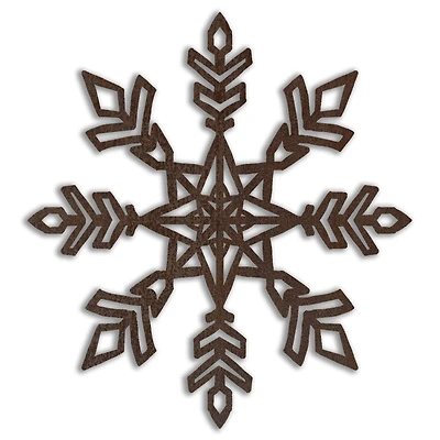 4" Intricate Snowflake Metal Ornament