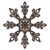 4" Intricate Snowflake Metal Ornament