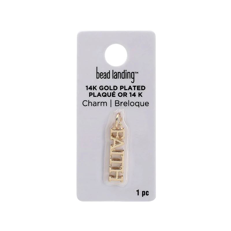 14K Gold Plated Faith Charm by Bead Landing™