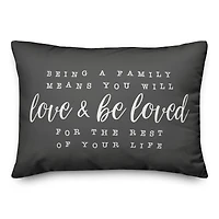 Love & Be Loved Indoor/Outdoor Lumbar Pillow