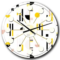 Designart 'Retro Geometric Design X Mid-Century Modern Wall Clock