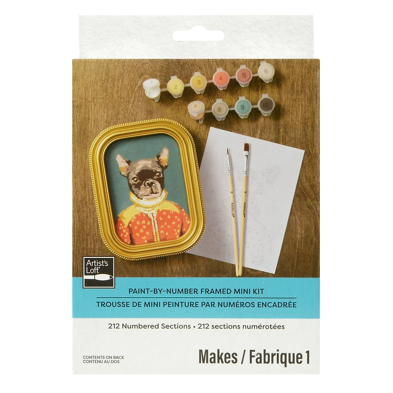Frenchie Paint-by-Number Framed Mini Kit by Artist's Loft®