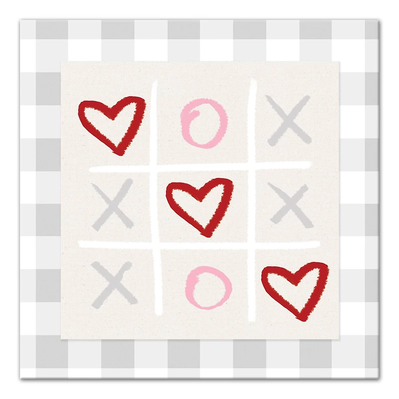 Tic Tac Toe Love Canvas Wall Art