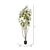 5ft. Potted Artificial Green Smoke Tree