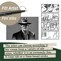 Faber-Castell® PITT® 8 Piece Black Artist Pen Set