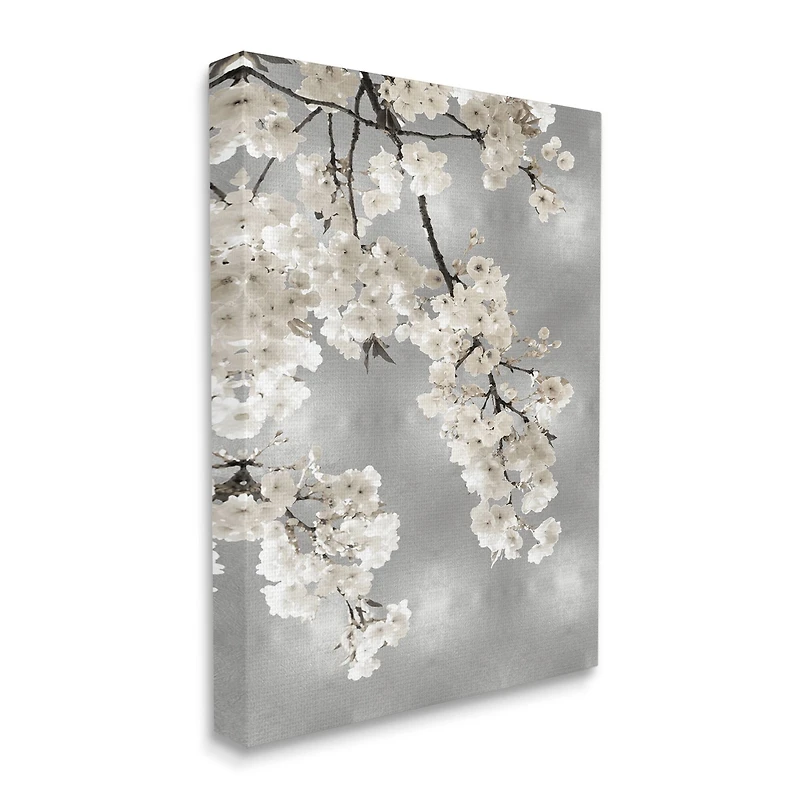 Stupell Industries Spring Blossoms White Flowers Tree Branch Canvas Wall Art