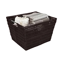 Simplify Chocolate Rattan Storage Basket