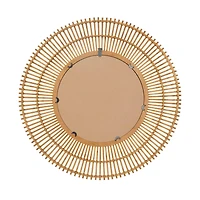Brown Bohemian Wall Mirror, 37" x 1" x 37"
