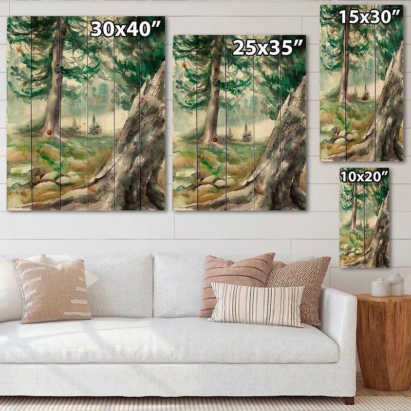 Designart - Pine Forest In The Early Morning