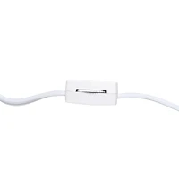 Simple Designs 12" Petite Mid Century Dark Woodgrain Base Table Lamp