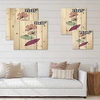 Designart - Elementary Shapes With Abstract Flowers Plants IV