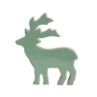 Hello Honey® 8.25" Green Enameled Mango Wood Deer