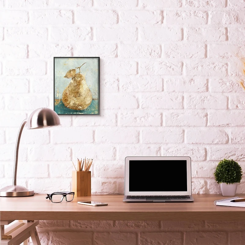 Stupell Industries Golden Pear Painting Wall Art in Frame