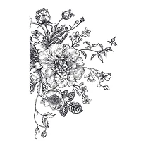 RoomMates Black & White Peony Peel & Stick Giant Wall Decals, 10ct.