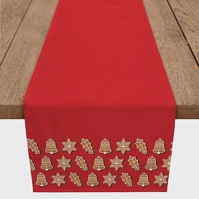 90" Christmas Cookies Border Table Runner