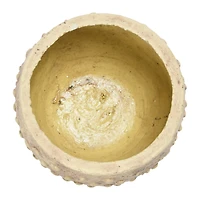 Hello Honey® 7'' Distressed Finish Sandstone Hobnail Planter