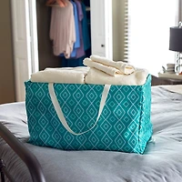 Household Essentials Krush® Teal Geometric Canvas Utility Tote