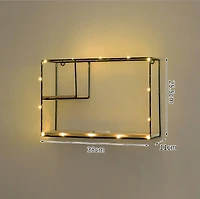 NEX™ Black Iron Rectangular Wall Hanging Basket Shelf