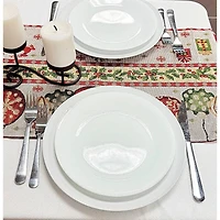 Wizardi 13.75" x 67" Christmas Table Runner with Holiday Icons