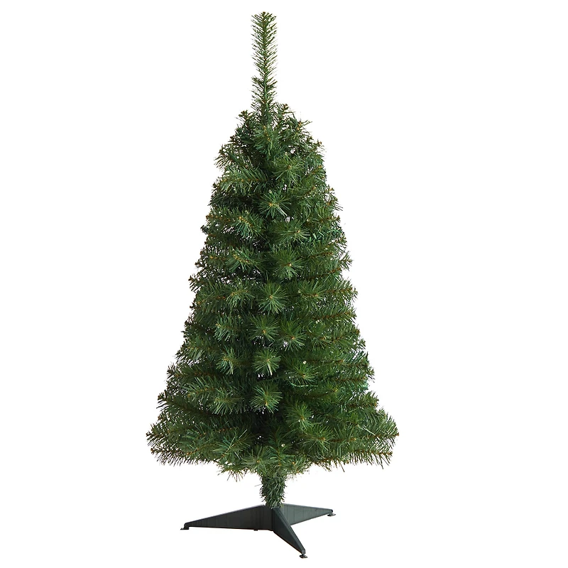 3ft. Pre-Lit Green Artificial Christmas Tree, Warm White LED Lights