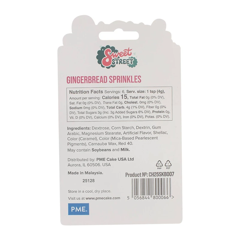 PME Cake Sweet Street® Gingerbread Sprinkles