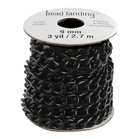 9mm Black Curb Chain Spool, 3yd. by Bead Landing™