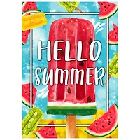 Hello Summer Popsicle Garden Flag