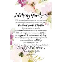 I'd Marry You Again Woodland Grace Series Wood Plaque with Easel