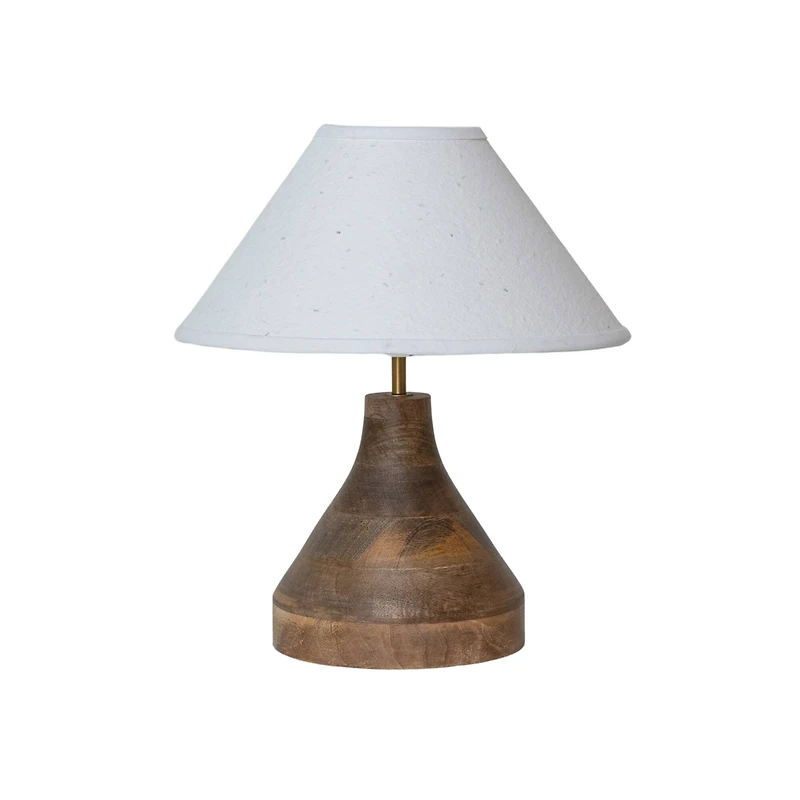 Hello Honey® 15.75" Natural Artisanal Aura Mango Wood Table Lamp
