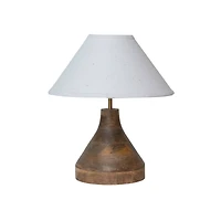 Hello Honey® 15.75" Natural Artisanal Aura Mango Wood Table Lamp