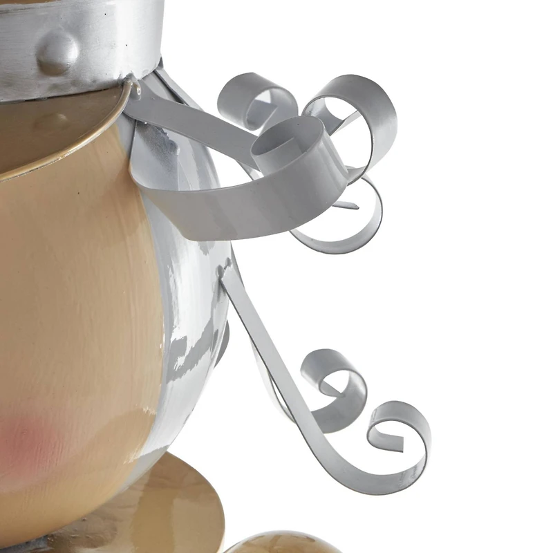 46.5" Gold & Silver Metal Standing Nutcracker Sculpture