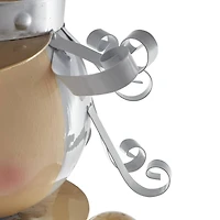 46.5" Gold & Silver Metal Standing Nutcracker Sculpture