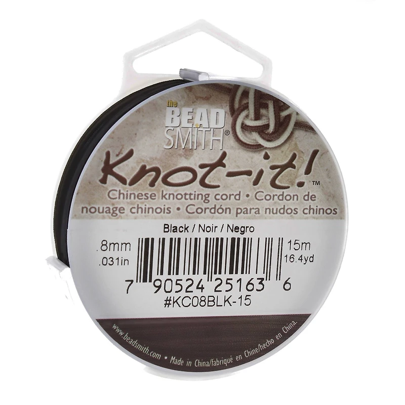 The Beadsmith® Knot-it!™ 0.8mm Chinese Knotting Cord