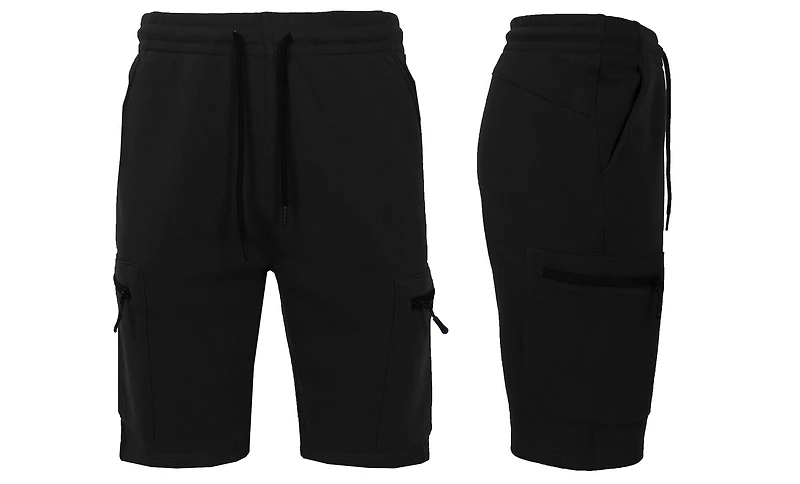 Galaxy by Harvic Men's Cargo Jogger Lounge Shorts