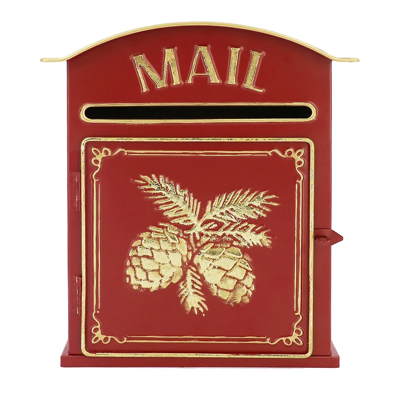12.5" Decorative Metal Pine & Pinecone Mailbox by Ashland®