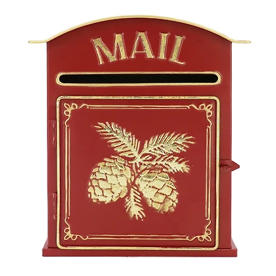 12.5" Decorative Metal Pine & Pinecone Mailbox by Ashland®