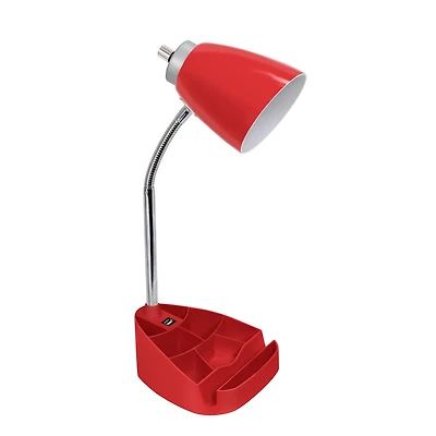 LimeLights 18.5" Gooseneck Desk Lamp with Tablet Stand and USB Port