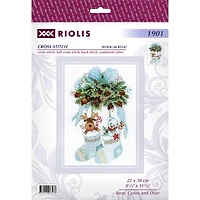 RIOLIS Bear, Cones & Deer Cross Stitch Kit