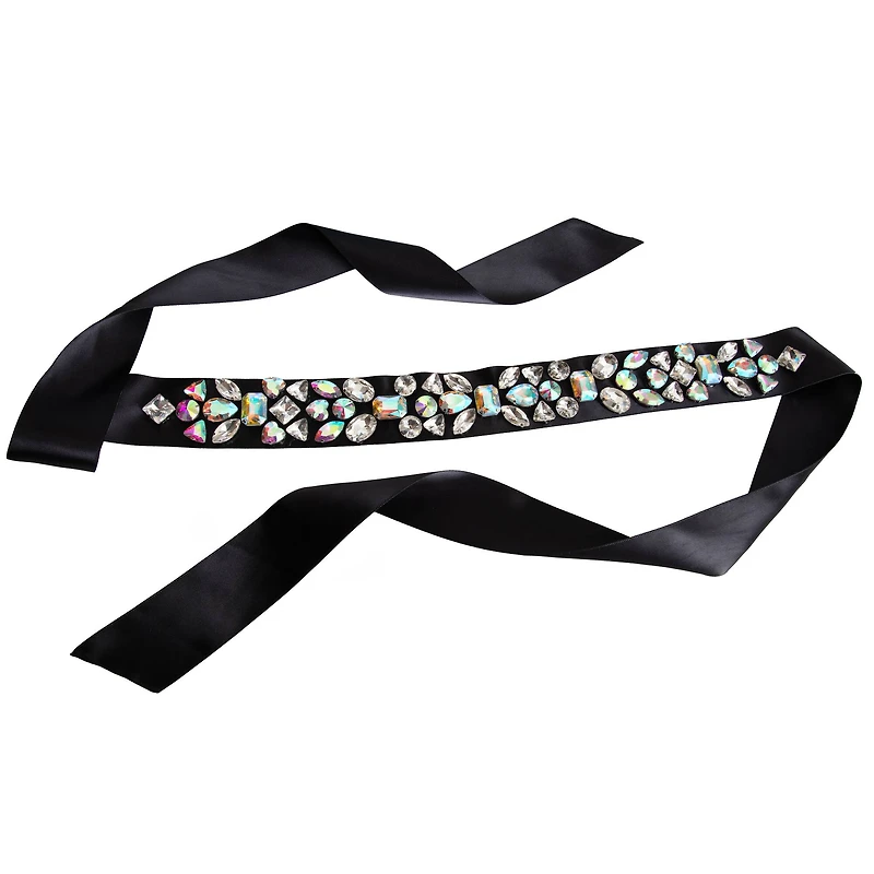 CousinDIY Silver Crystal AB Glass Sew-On Rhinestones, 48ct.