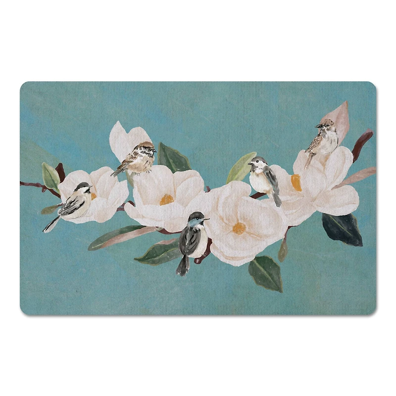 18" x 27" Birds & Magnolias Floor Mat